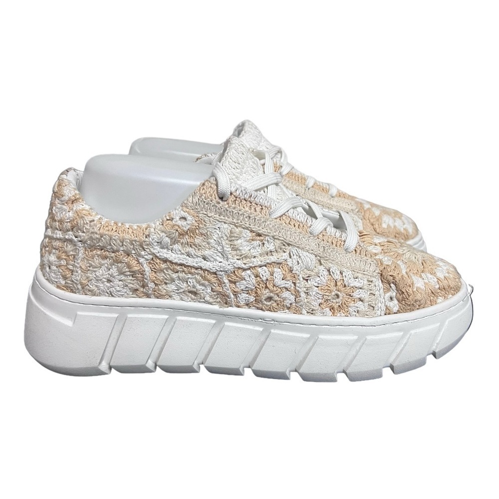 Catch Me If You Can- Crochet Cream Sneakers by Free People - Picture 5 of 8